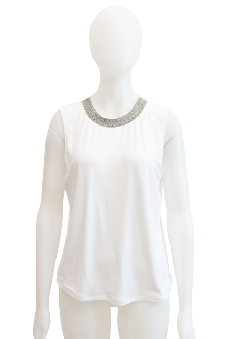 Secondhand Karl Lagerfield White Embellished Top