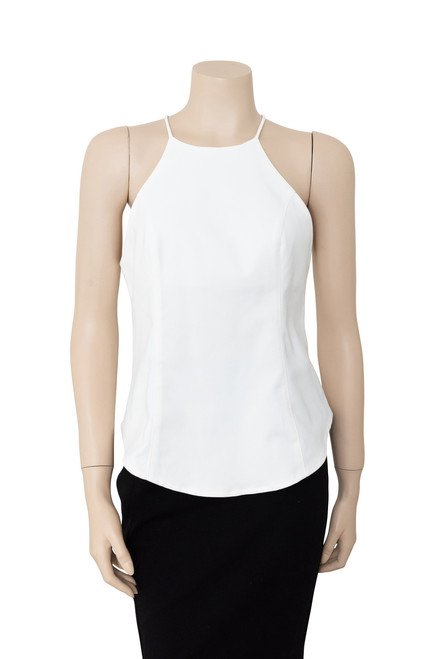 Second Hand Wish White Sleeveless Racerback Top