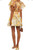 Leo Lin Harmonious Linen Silk Mini Dress in Yellow Floral