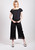 Mayamiko Black Wide Leg Culottes