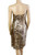 Badgley Mischka Gold Strapless Dress