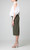 Indecisive Faux Suede Olive Khaki Skirt Side