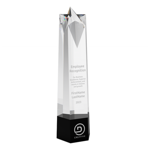 Optic Crystal Star Tower Award