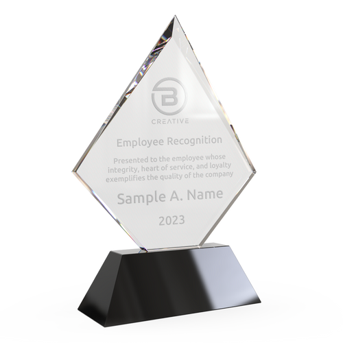 Optic Crystal Diamond Award (angle)