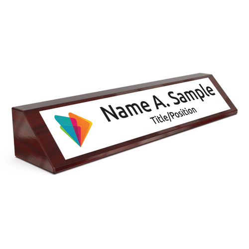 Desk Name Plate - Color (cherry)
