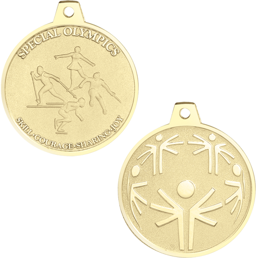 Special Olympics 2 inch Winter Medal in Gold