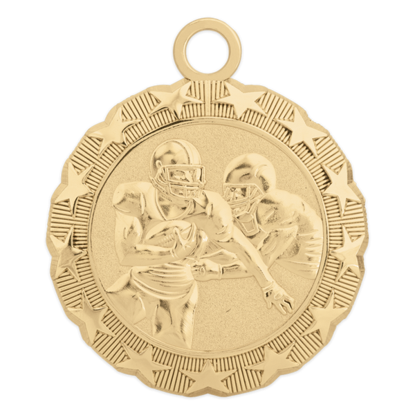 gold football medallion