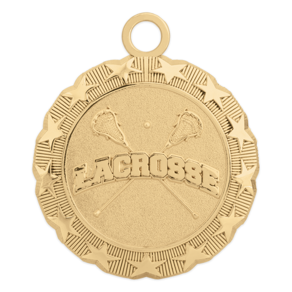 gold lacrosse medallion