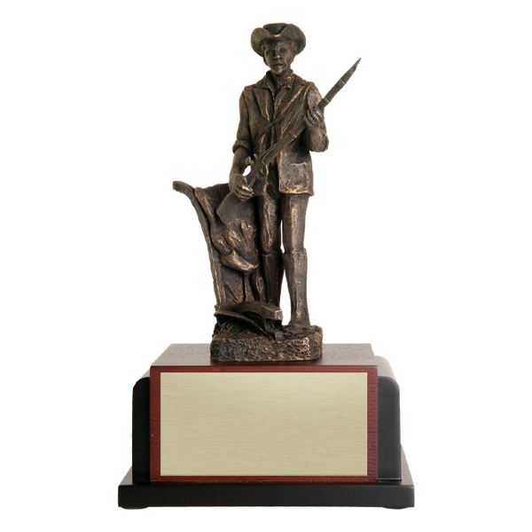 Minuteman desktop sculpture with blank gold plate
