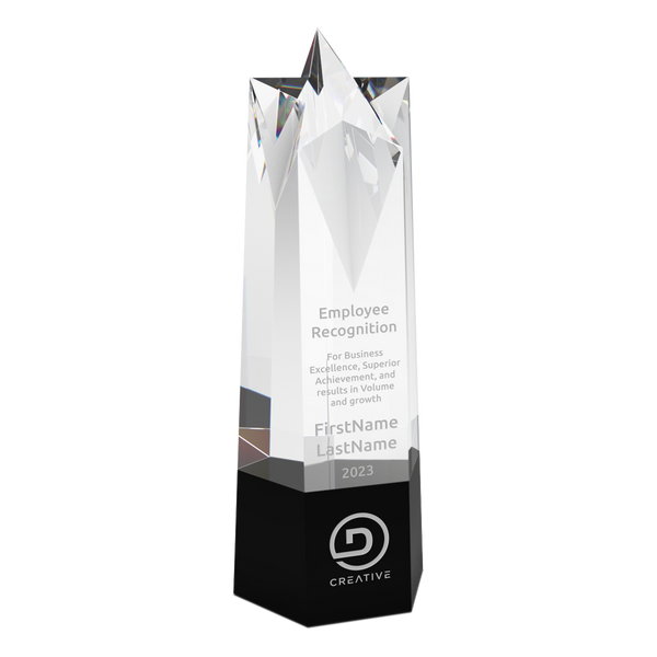 Optic Crystal Star Tower Award