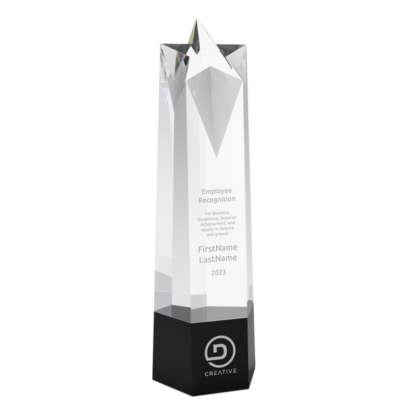 Optic Crystal Star Tower Award