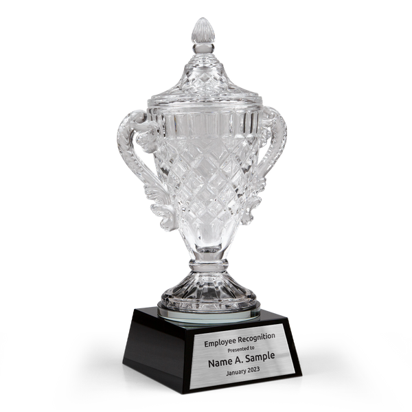 Crystal Cup Award with Silver plate