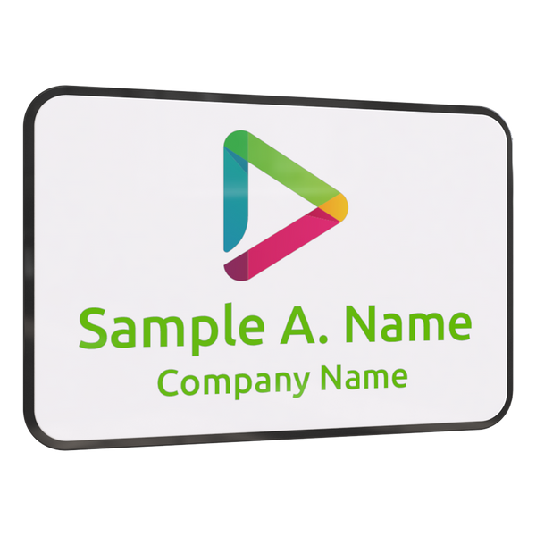 Color Name Tag with black backing