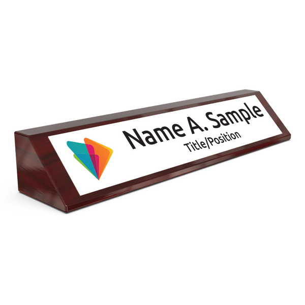 Desk Name Plate - Color (cherry)