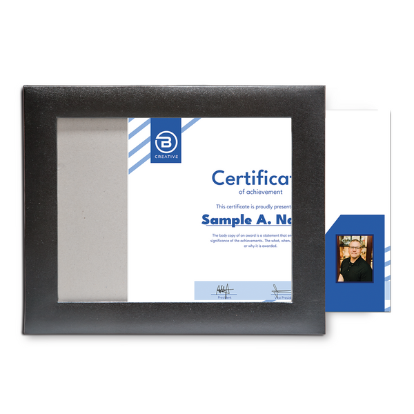 Padded Certificate Holder with Certificate