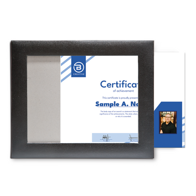 Padded Certificate Holder with Certificate Padded Certificate Holder with Certificate