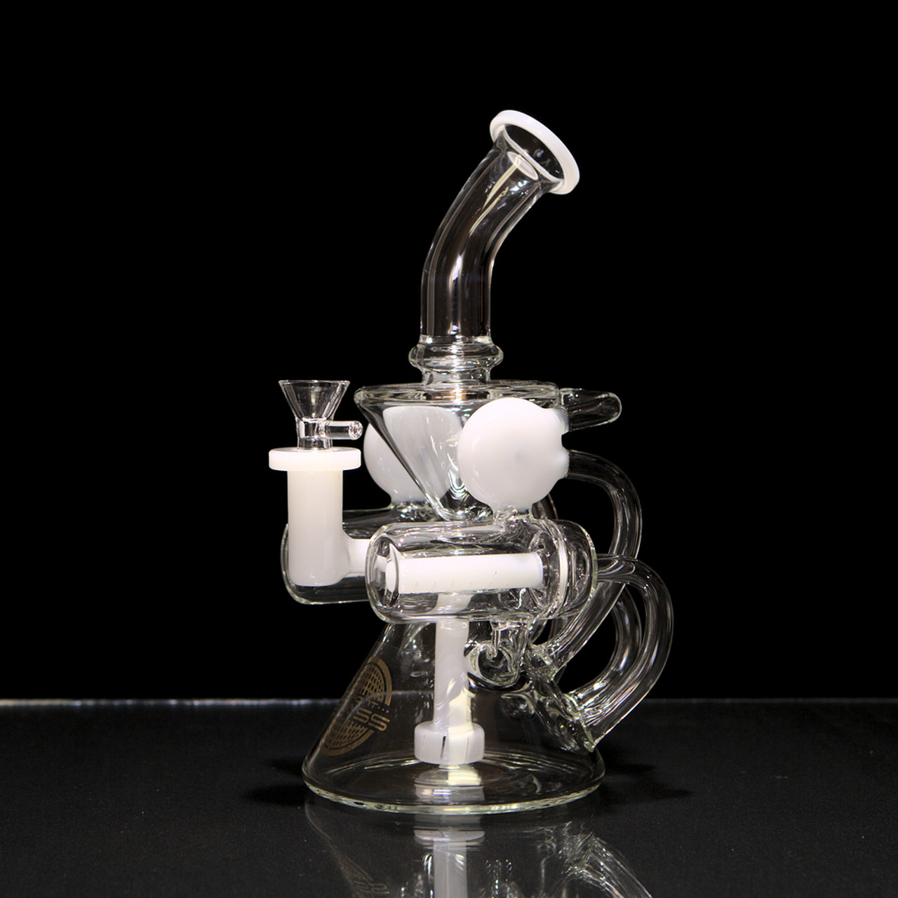 Water Pipe, Mini Inline Percolator Water Pipe w/ Quad Dots