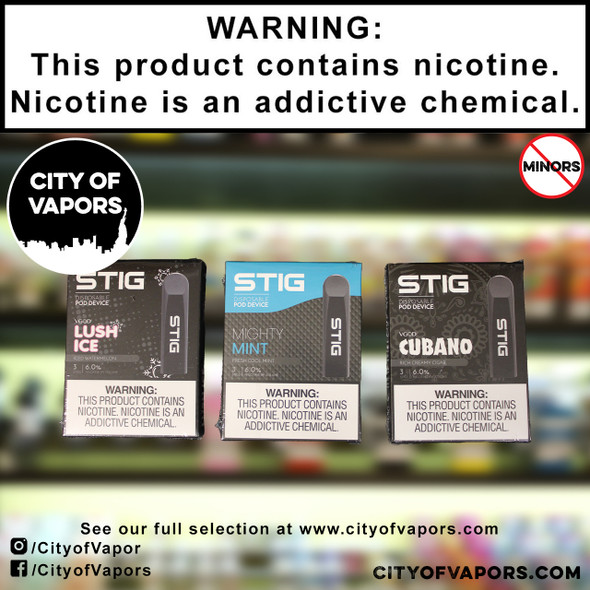 STIG flavored disposable ecigs