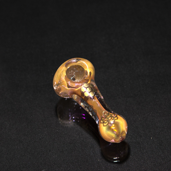 Fumed Honeycomb Pattern Small Hand Pipe near Palmetto, Florida