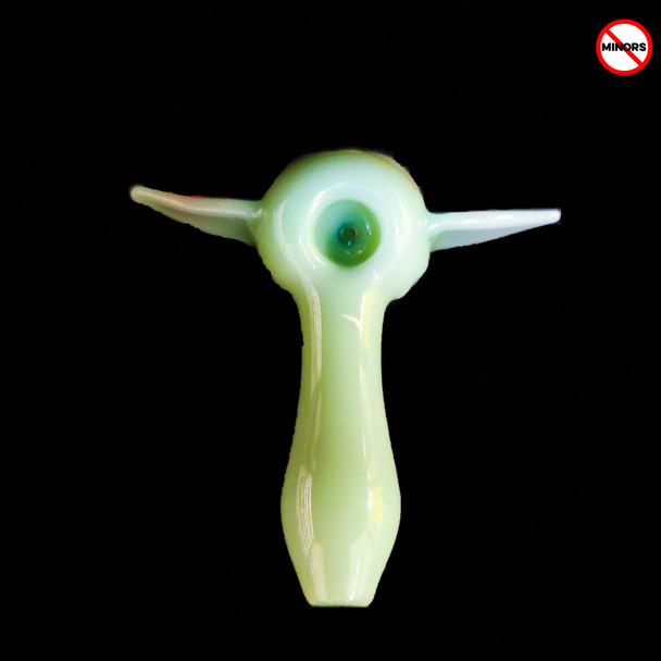 Alien Child Hand Pipe by Chameleon Glass