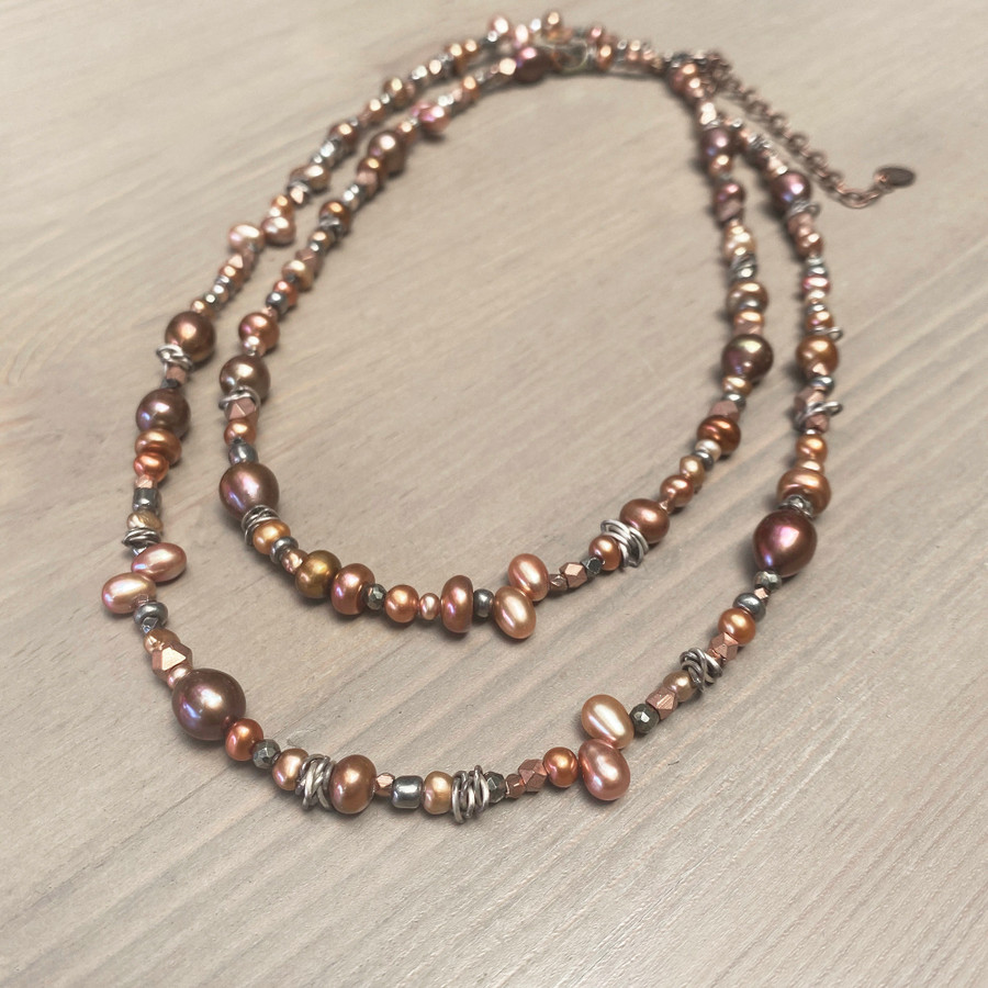 Copper & Silver Necklace/Bracelet