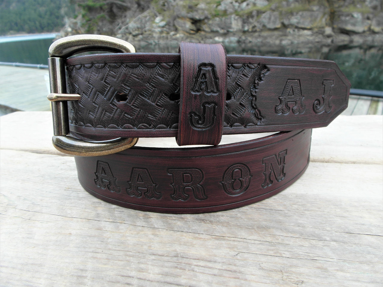 engraved belts
