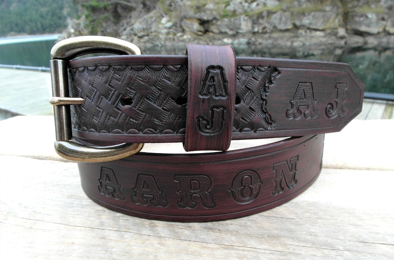 leather stamped belt