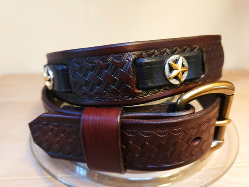 Star of Texas Leather Belt