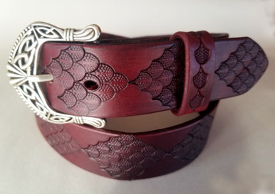 Celtic Bordeaux Ladies Belt Designer Leather Belt Western 