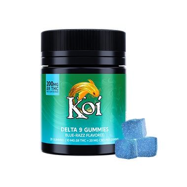 Delta 9 Gummies by Koi in Blue Razz