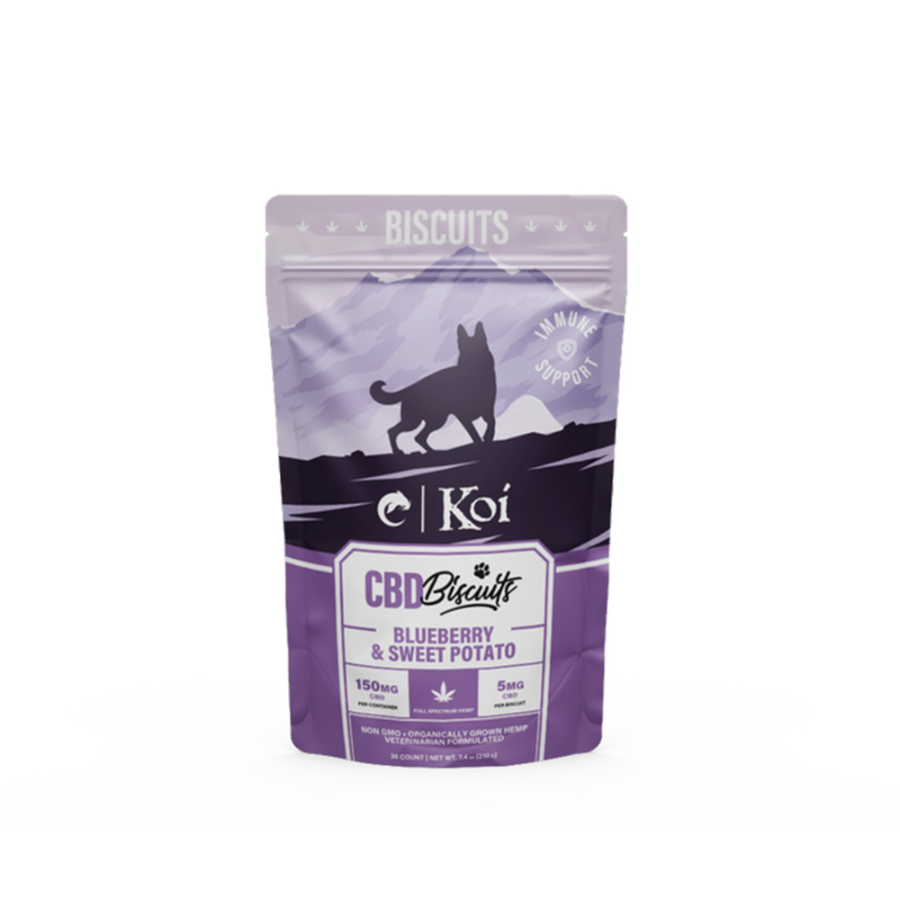 Immunity Support CBD Dog Biscuits: Blueberry & Sweet Potato