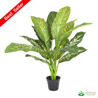 Artificial plants in pots