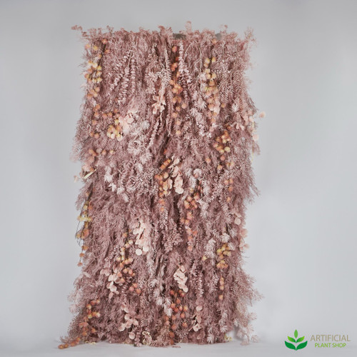 dusty pink floral wall flowers