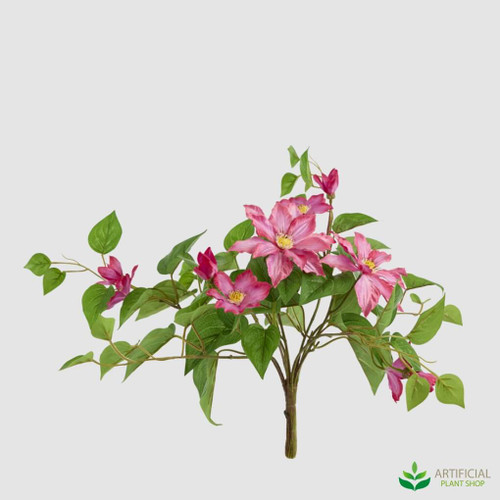 artificial pink clematis bush