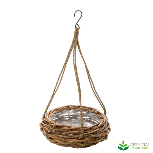 natural woven rattan castilla hanging basket 18cm