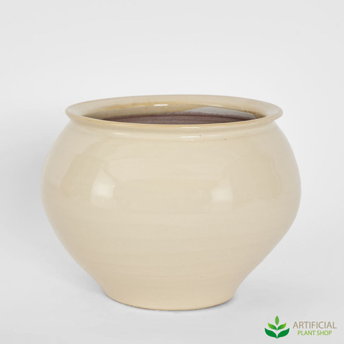 white petal round pot 19cm