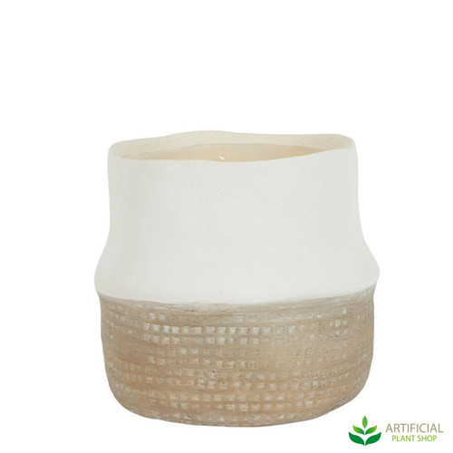 white cove ceramic pot 18cm