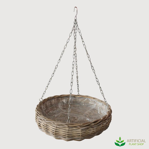large natural rattan hanging basket