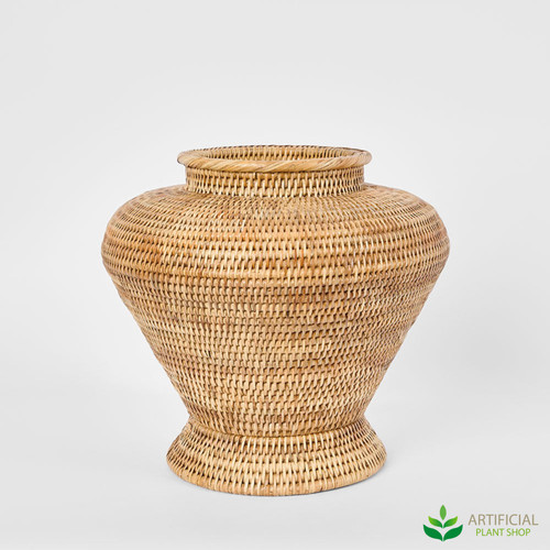 natural paume rattan flower urn 36cm