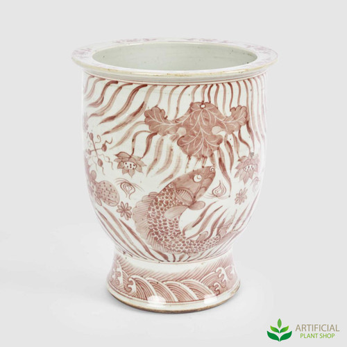 red zimo planter pot 36cm