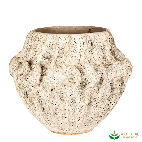 white lufa planter 39cm