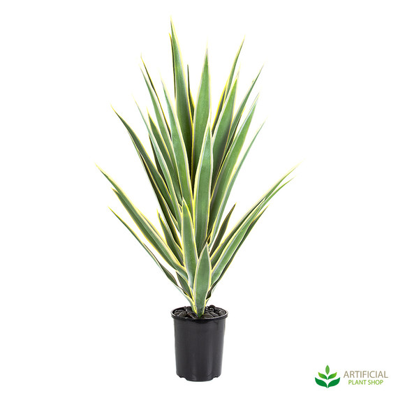 artificial green/yellow Yucca potted