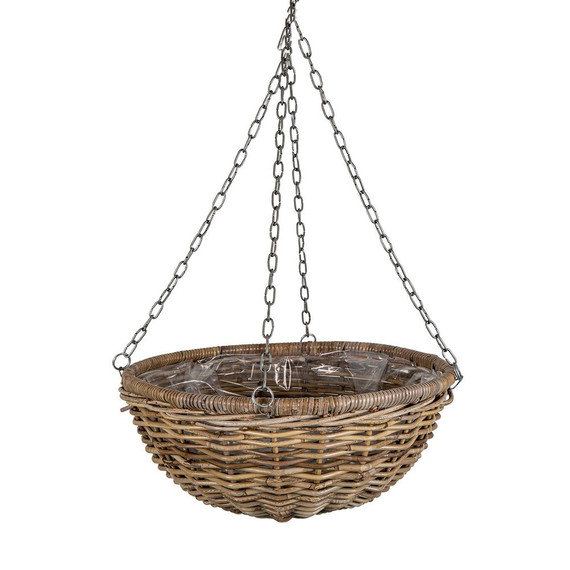 small rattan hanging basket