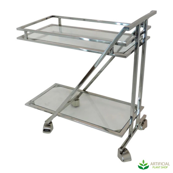 Stainless steel bar trolley