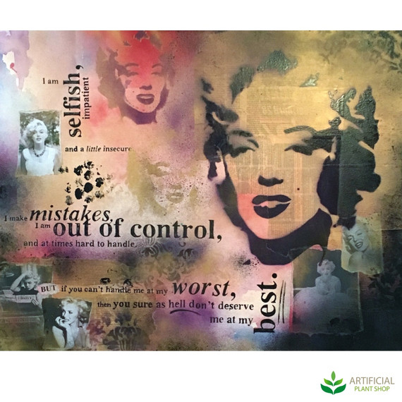Marilyn Monroe artwork in mixed media