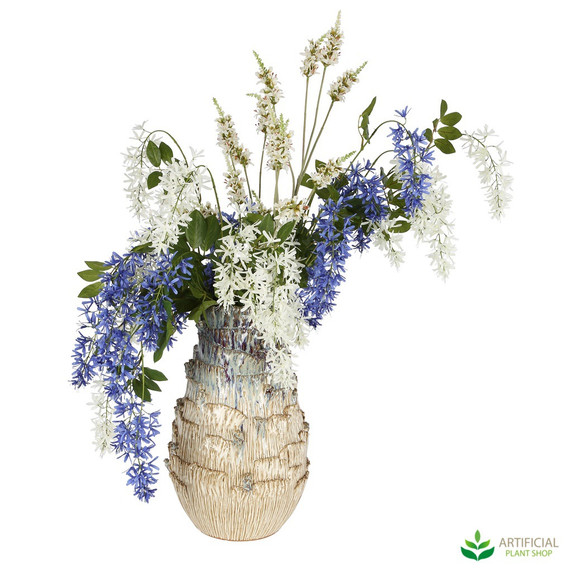 willow and wisteria artificial flower arrangement 