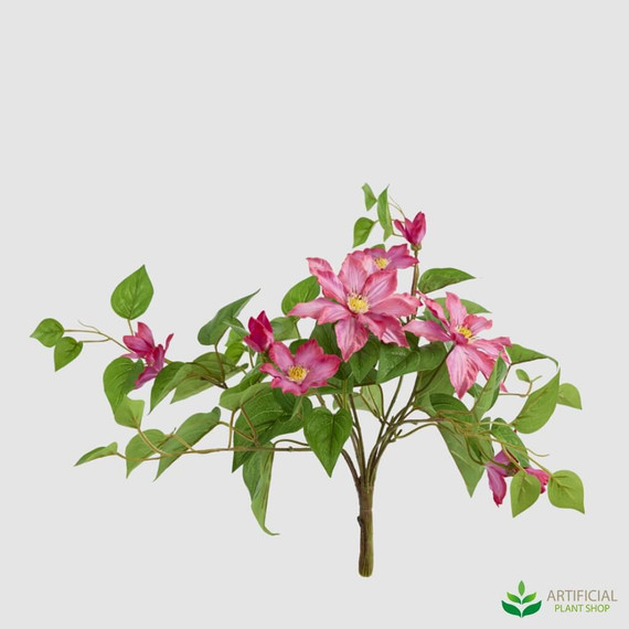 artificial pink clematis bush