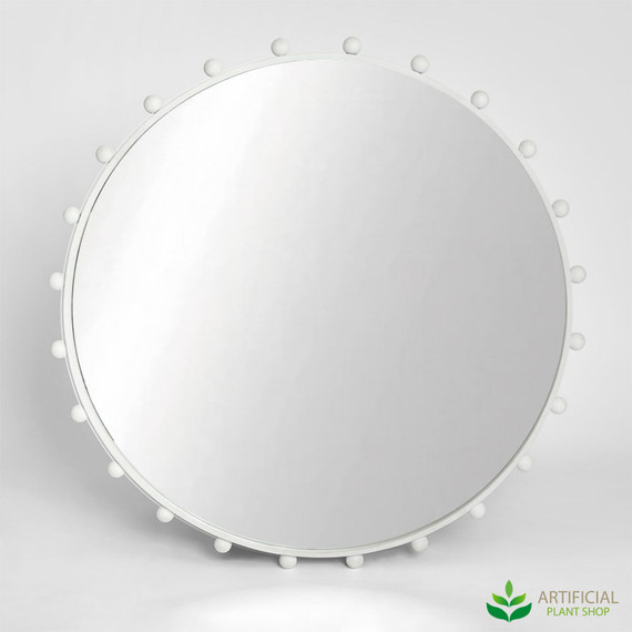 white argo outdoor mirror 90cm