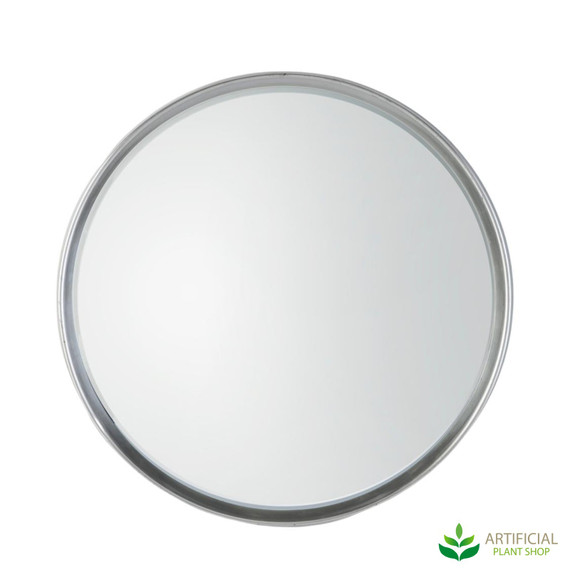 silver harvey round mirror 95cm