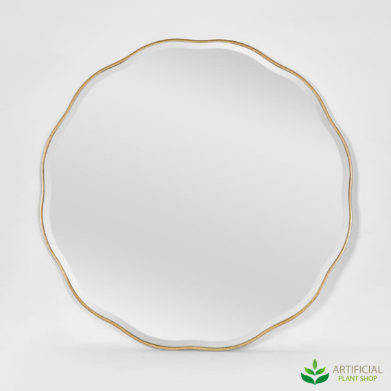 gold camille scallop mirror 1.1m